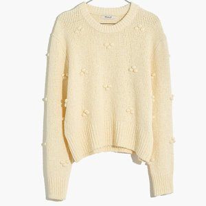 Madewell White Dotted Bobble Pullover Sweater - Size M